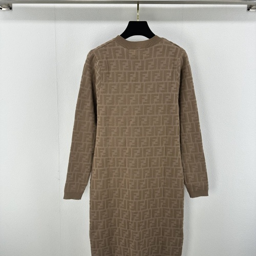 Replica Fendi Dresses Long Sleeved For Women #1239602 $100.00 USD for Wholesale