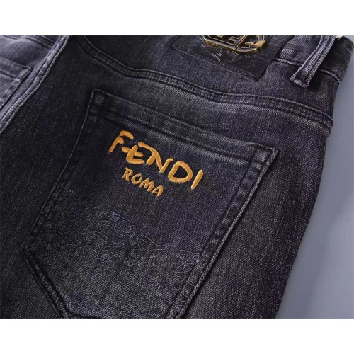 Replica Fendi Jeans For Men #1241878 $45.00 USD for Wholesale