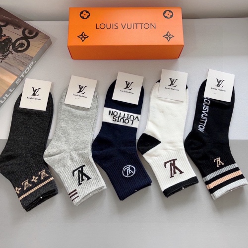 Replica Louis Vuitton LV Socks #1242247 $29.00 USD for Wholesale