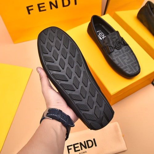 Replica Fendi Leather Shoes For Men #1243235 $80.00 USD for Wholesale