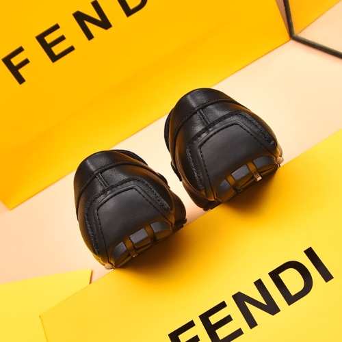 Replica Fendi Leather Shoes For Men #1243235 $80.00 USD for Wholesale