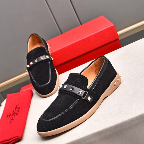 Replica Valentino Leather Shoes For Women #1243735 $100.00 USD for Wholesale