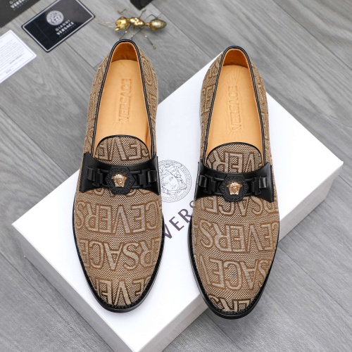 Replica Versace Leather Shoes For Men #1243905 $82.00 USD for Wholesale