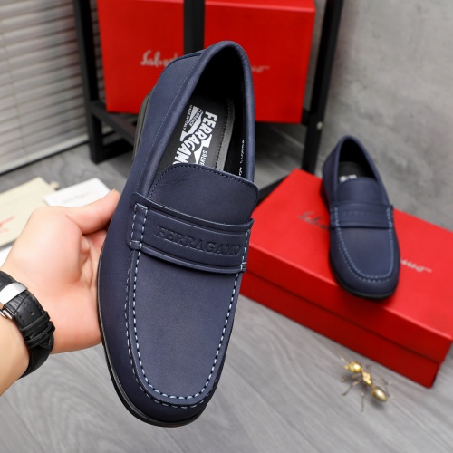 Replica Salvatore Ferragamo Leather Shoes For Men #1243998 $82.00 USD for Wholesale