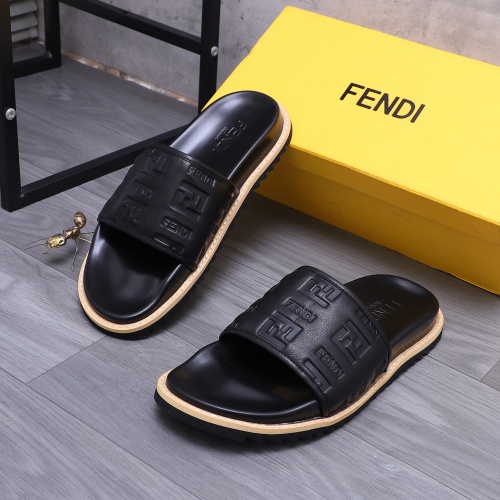 Replica Fendi Slippers For Men #1244091 $52.00 USD for Wholesale