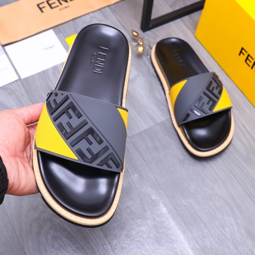 Replica Fendi Slippers For Men #1244520 $52.00 USD for Wholesale