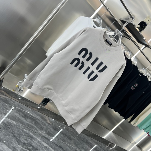 Replica MIU MIU Hoodies Long Sleeved For Unisex #1244733 $48.00 USD for Wholesale