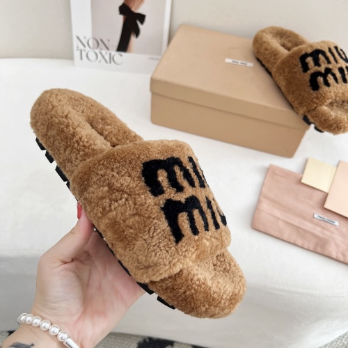 Replica MIU MIU Slippers For Women #1244767 $96.00 USD for Wholesale