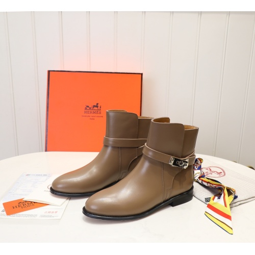 Replica Hermes Boots For Women #1244825 $98.00 USD for Wholesale