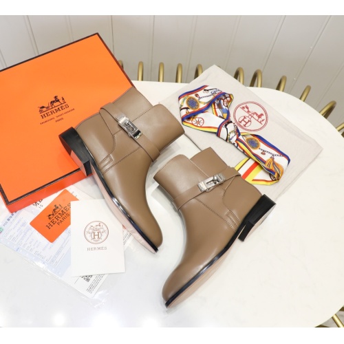 Replica Hermes Boots For Women #1244825 $98.00 USD for Wholesale