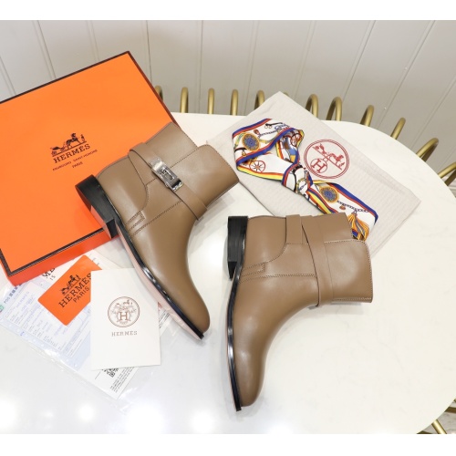 Replica Hermes Boots For Women #1244825 $98.00 USD for Wholesale