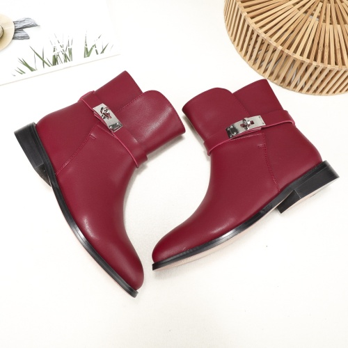 Replica Hermes Boots For Women #1244840 $98.00 USD for Wholesale