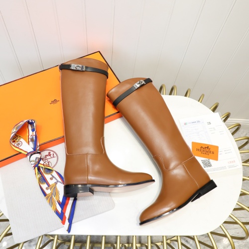 Replica Hermes Boots For Women #1244872 $112.00 USD for Wholesale