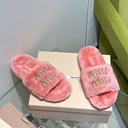 Replica MIU MIU Slippers For Women #1245043 $98.00 USD for Wholesale