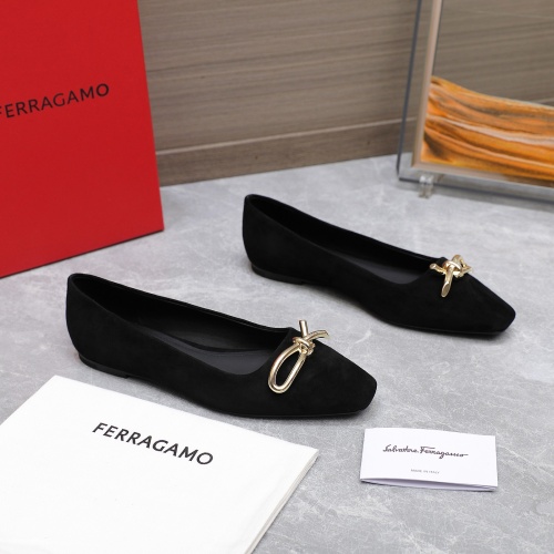 Replica Salvatore Ferragamo Flat Shoes For Women #1245314 $112.00 USD for Wholesale