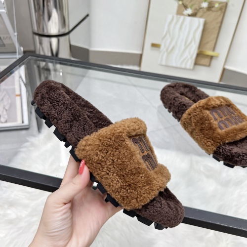 Replica MIU MIU Slippers For Women #1245357 $92.00 USD for Wholesale