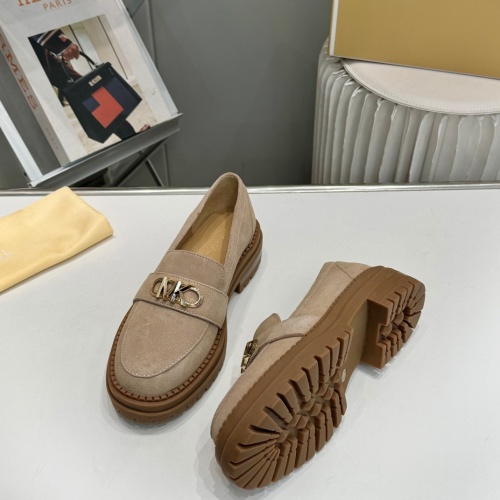 Replica Michael Kors Leather Shoes For Women #1245580 $96.00 USD for Wholesale