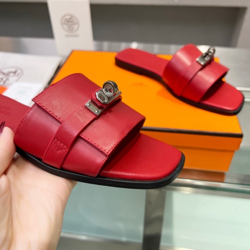 Replica Hermes Slippers For Women #1245722 $82.00 USD for Wholesale