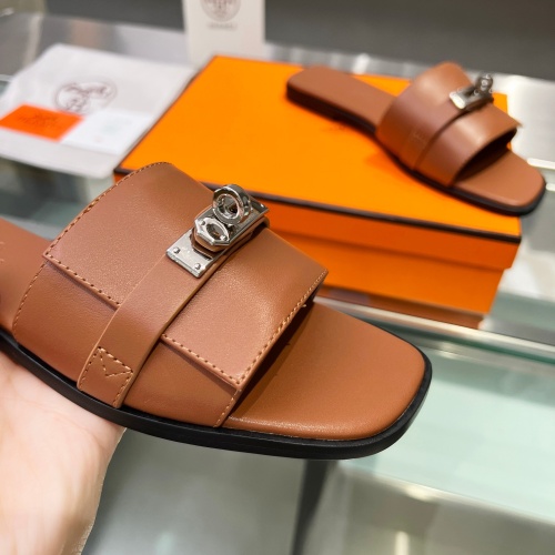 Replica Hermes Slippers For Women #1245725 $82.00 USD for Wholesale