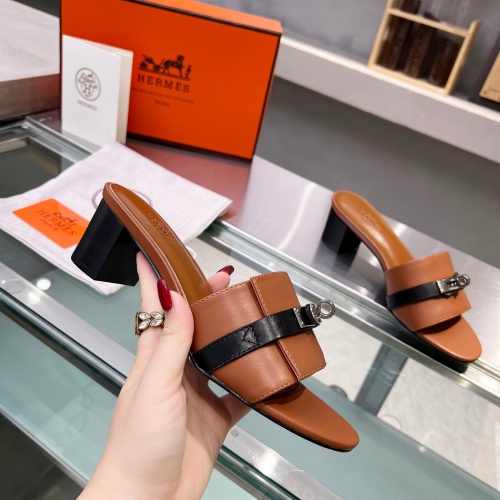 Replica Hermes Slippers For Women #1245733 $85.00 USD for Wholesale