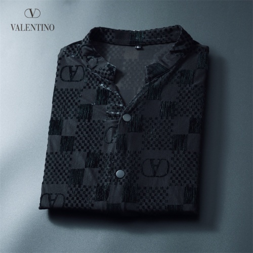 Replica Valentino Shirts Long Sleeved For Men #1246433 $56.00 USD for Wholesale