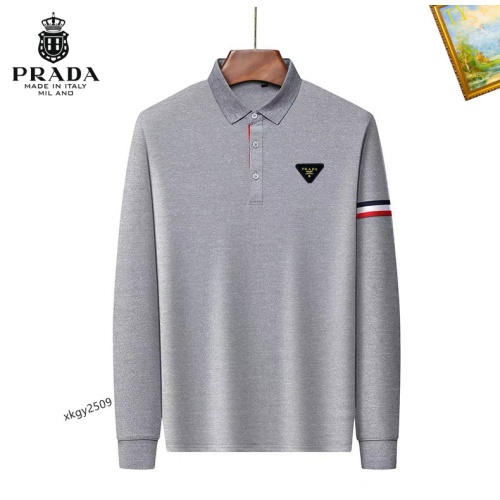 Cheap Prada T-Shirts Long Sleeved For Men #1247055, $$40.00 USD On Prada T-Shirts