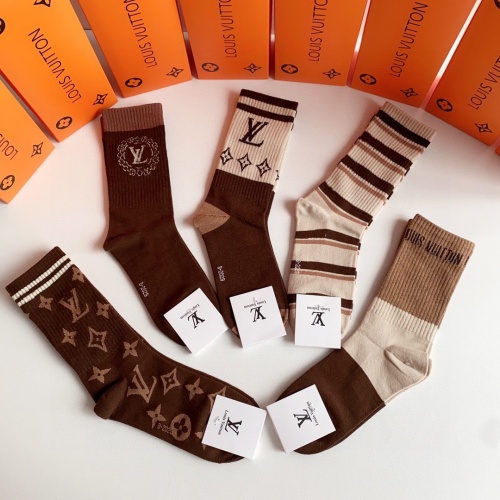 Replica Louis Vuitton LV Socks #1249260 $29.00 USD for Wholesale