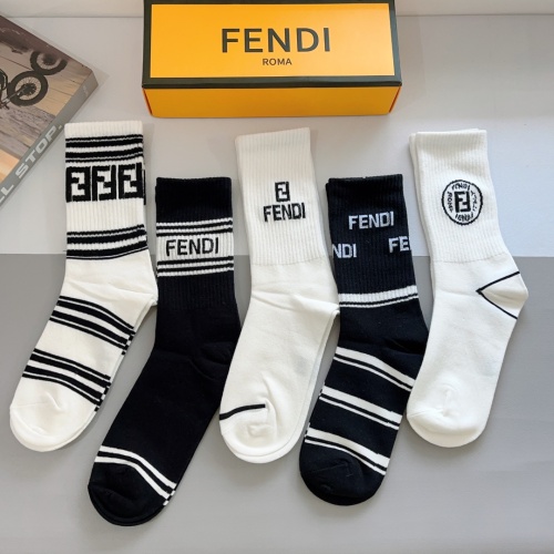 Replica Fendi Socks For Men #1250013 $29.00 USD for Wholesale