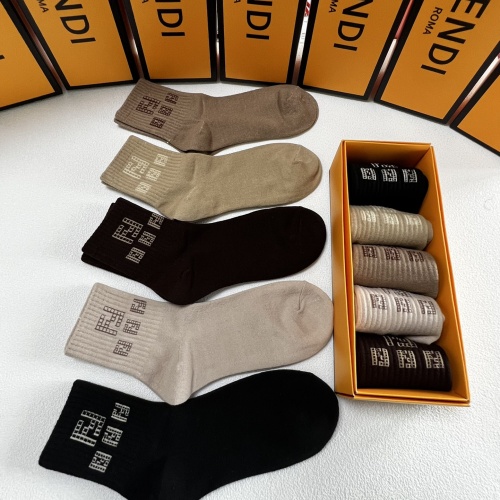 Replica Fendi Socks #1250324 $27.00 USD for Wholesale