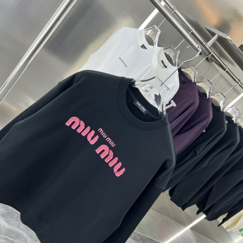 Replica MIU MIU Hoodies Long Sleeved For Unisex #1252234 $52.00 USD for Wholesale