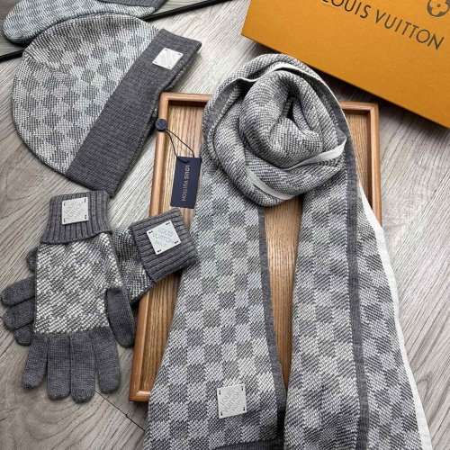 Cheap Louis Vuitton LV Hat and Scarf and Glove Set #1255535, $$76.00 USD On Louis Vuitton LV Hat and Scarf and Glove Set