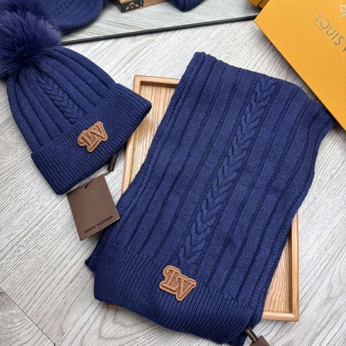 Cheap Louis Vuitton LV Hat and Scarf Set #1255542, $$60.00 USD On Louis Vuitton LV Hat and Scarf and Glove Set