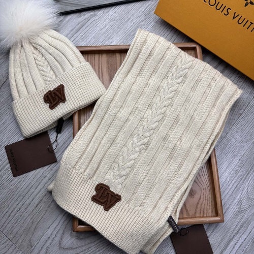 Cheap Louis Vuitton LV Hat and Scarf Set #1255543, $$60.00 USD On Louis Vuitton LV Hat and Scarf and Glove Set