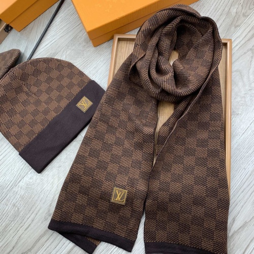 Cheap Louis Vuitton LV Hat and Scarf Set #1255555, $$52.00 USD On Louis Vuitton LV Hat and Scarf and Glove Set