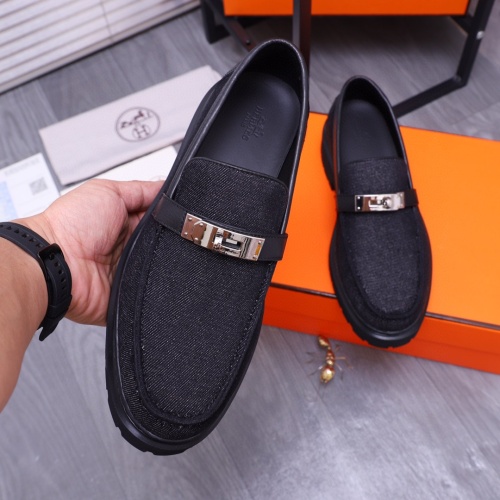 Replica Hermes Leather Shoes For Men #1255722 $115.00 USD for Wholesale