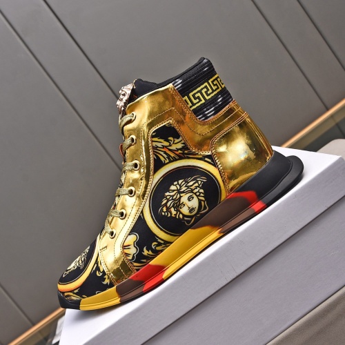 Replica Versace High Tops Shoes For Men #1255968 $88.00 USD for Wholesale