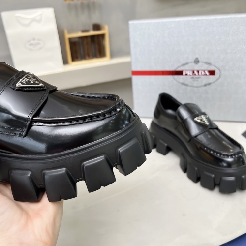 Replica Prada Leather Shoes For Men #1256085 $96.00 USD for Wholesale