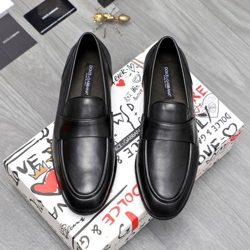 Replica Dolce & Gabbana D&G Leather Shoes For Men #1256947 $125.00 USD for Wholesale