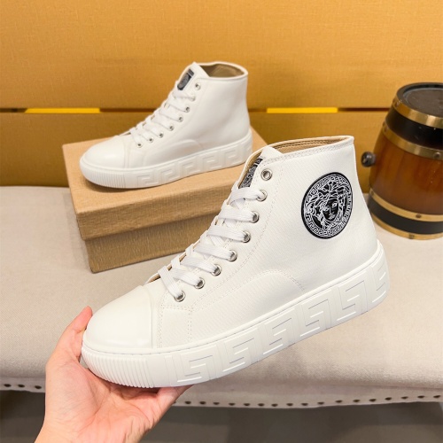 Replica Versace High Tops Shoes For Men #1256957 $76.00 USD for Wholesale