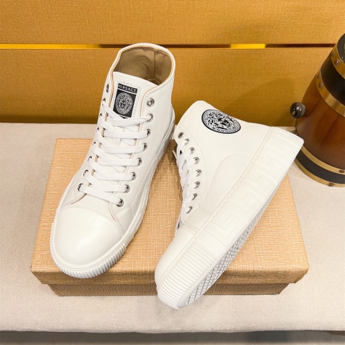 Replica Versace High Tops Shoes For Men #1256957 $76.00 USD for Wholesale