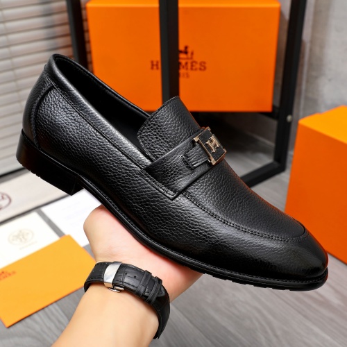 Replica Hermes Leather Shoes For Men #1257040 $82.00 USD for Wholesale