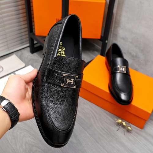 Replica Hermes Leather Shoes For Men #1257040 $82.00 USD for Wholesale