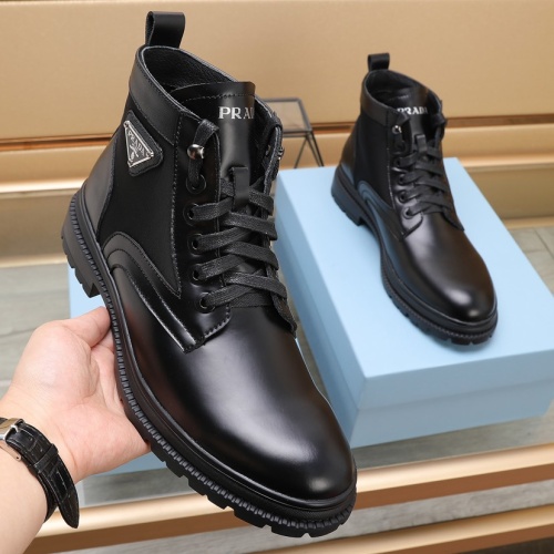 Replica Prada Boots For Men #1257528 $96.00 USD for Wholesale