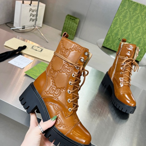 Replica Gucci Boots For Women #1257890 $112.00 USD for Wholesale