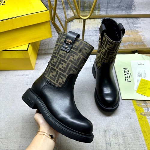 Replica Fendi Fashion Boots For Women #1258033 $108.00 USD for Wholesale