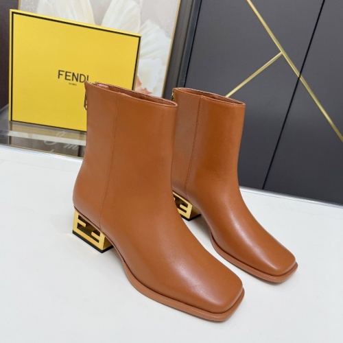 Replica Fendi Fashion Boots For Women #1258044 $122.00 USD for Wholesale