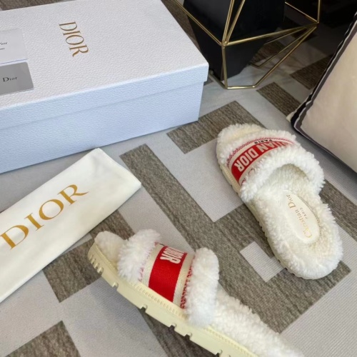 Replica Christian Dior Slippers For Women #1258364 $85.00 USD for Wholesale