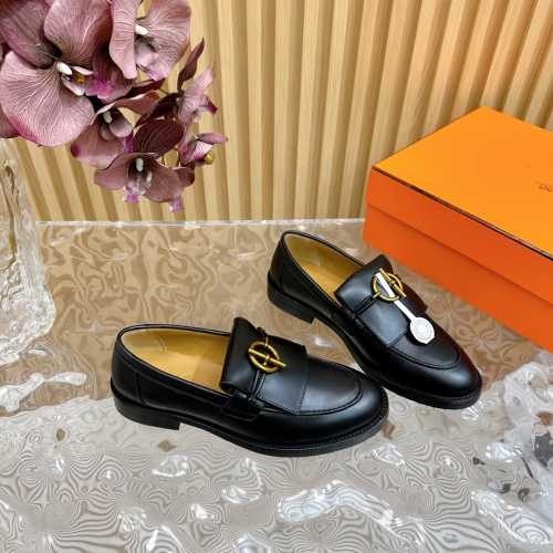 Cheap Hermes Leather Shoes For Women #1258679, $$125.00 USD On Hermes Leather Shoes