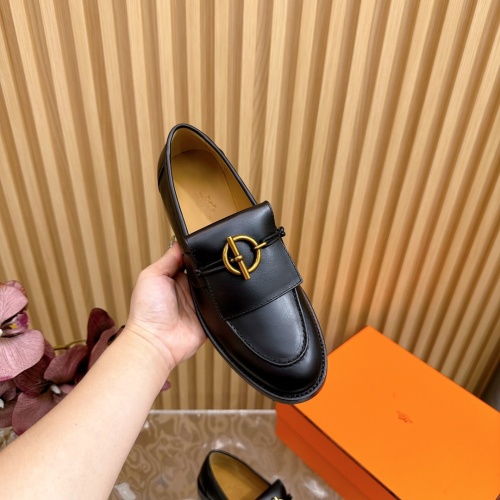 Replica Hermes Leather Shoes For Women #1258679 $125.00 USD for Wholesale