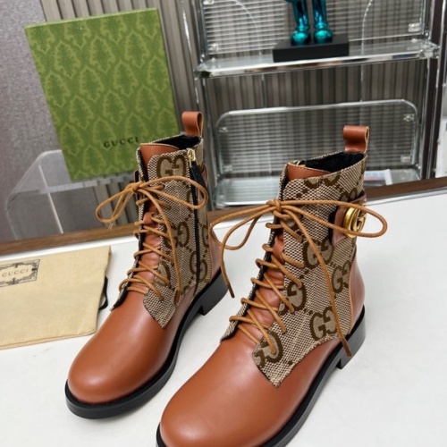 Replica Gucci Boots For Women #1258809 $102.00 USD for Wholesale